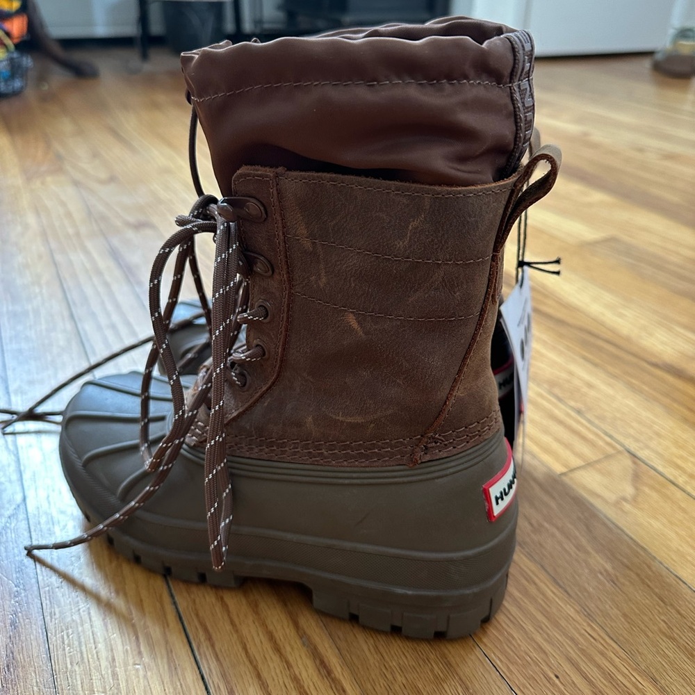 Hunter Dark Brown Waterproof Boots
